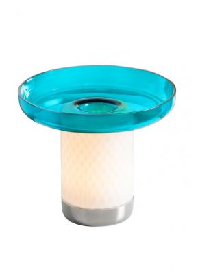 Bontà Akkuleuchte Körper mit Platte in Blau Artemide